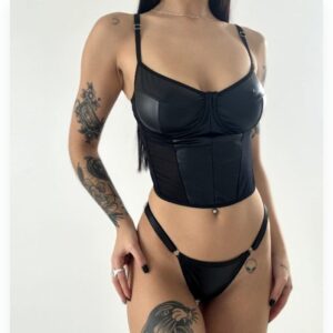 Bustier Leather Set